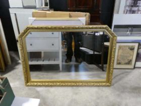 Gilt framed over mantle mirror
