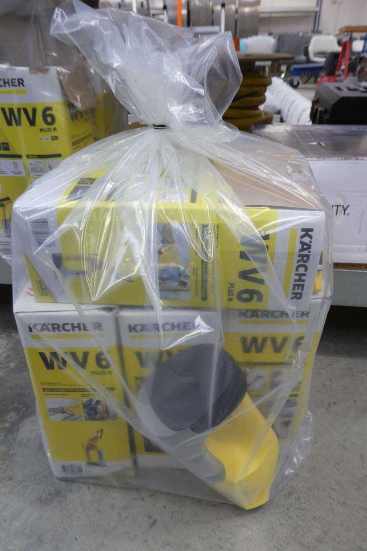 +VAT Bag containing 4 Karcher WV 6 cordless window vac