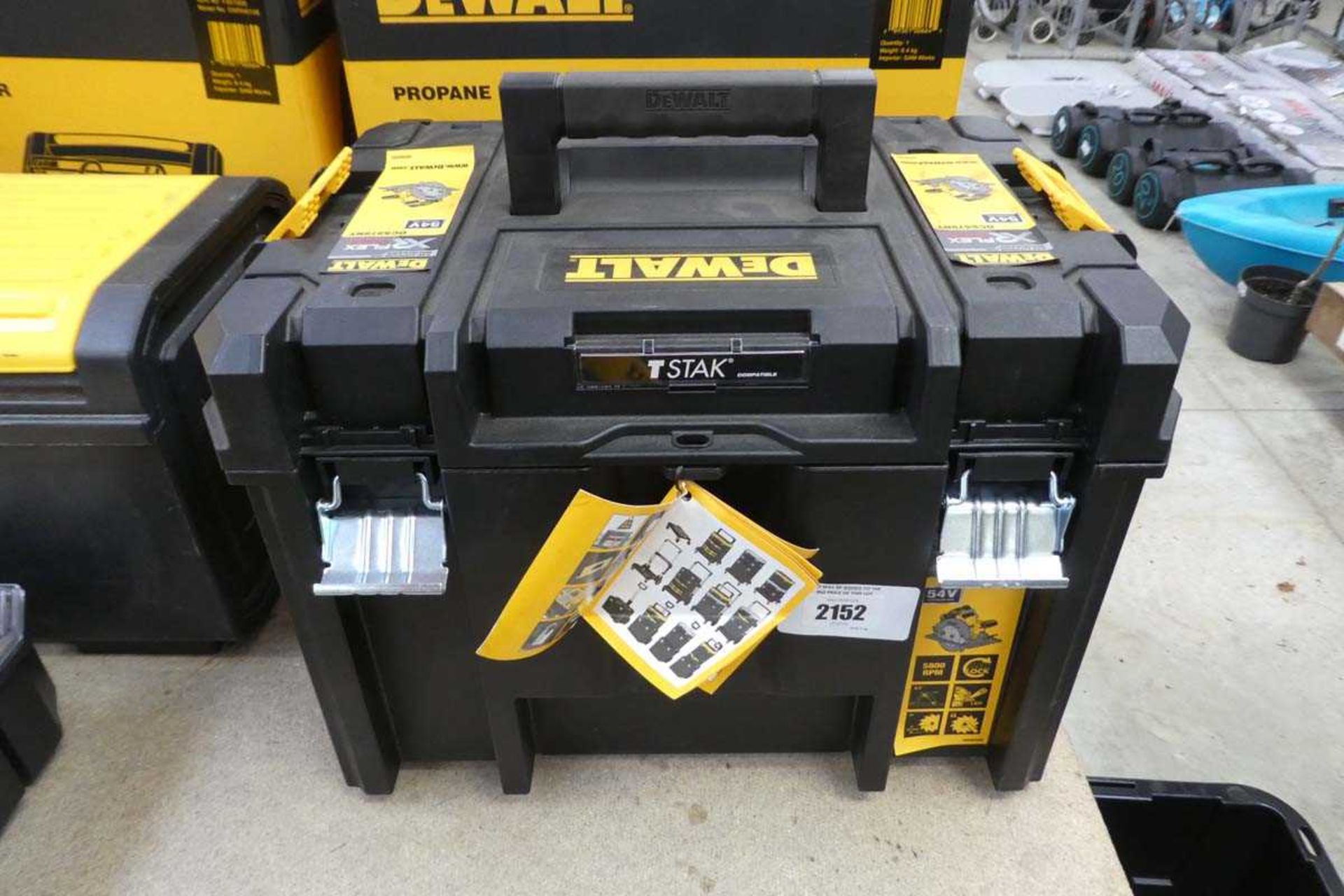 +VAT Cased DeWalt T Stack toolbox containing cordless DeWalt circular saw - no battery or charger