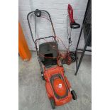 Flymo electric lawnmower together with electric strimmer