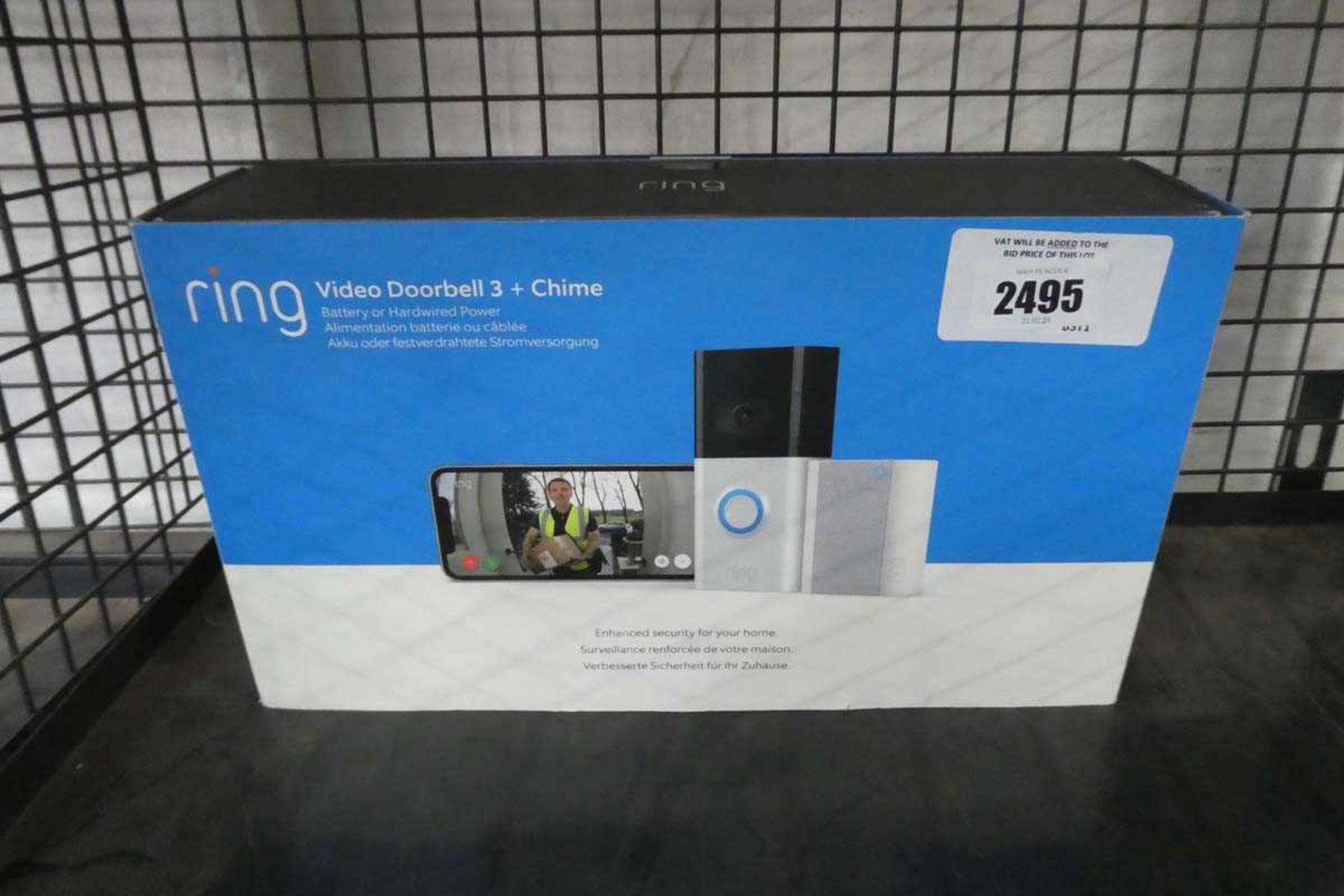 +VAT Ring video doorbell 3 - no batteries or chime