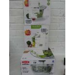 +VAT 2 kitchen craft salad spinners and an Oxo good grips salad spinner, all boxed