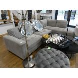 +VAT Modern light grey upholstered corner sofa system