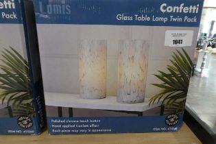 +VAT 2 boxed pairs of Confetti table lamps