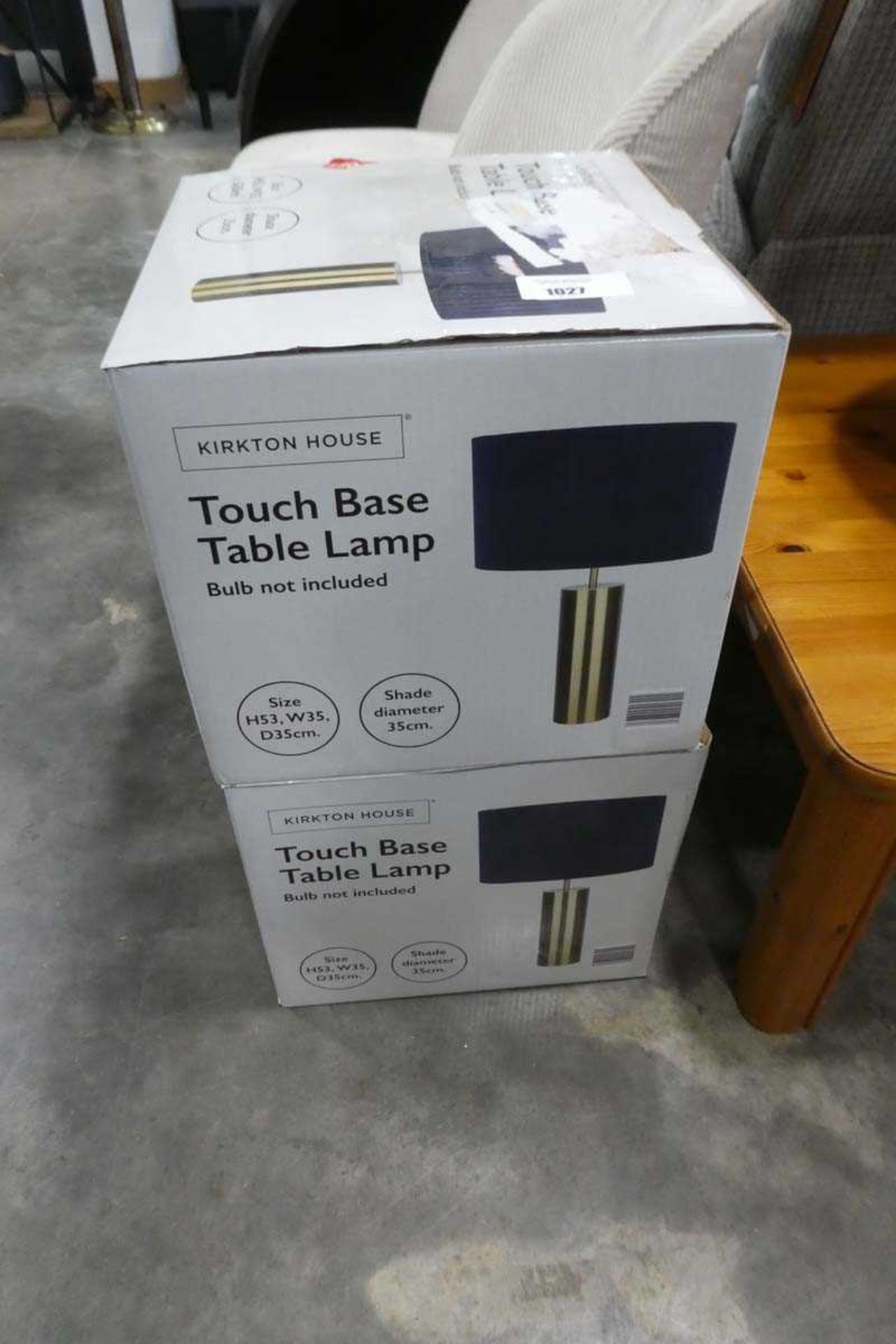 +VAT 2 boxed touch base table lamps