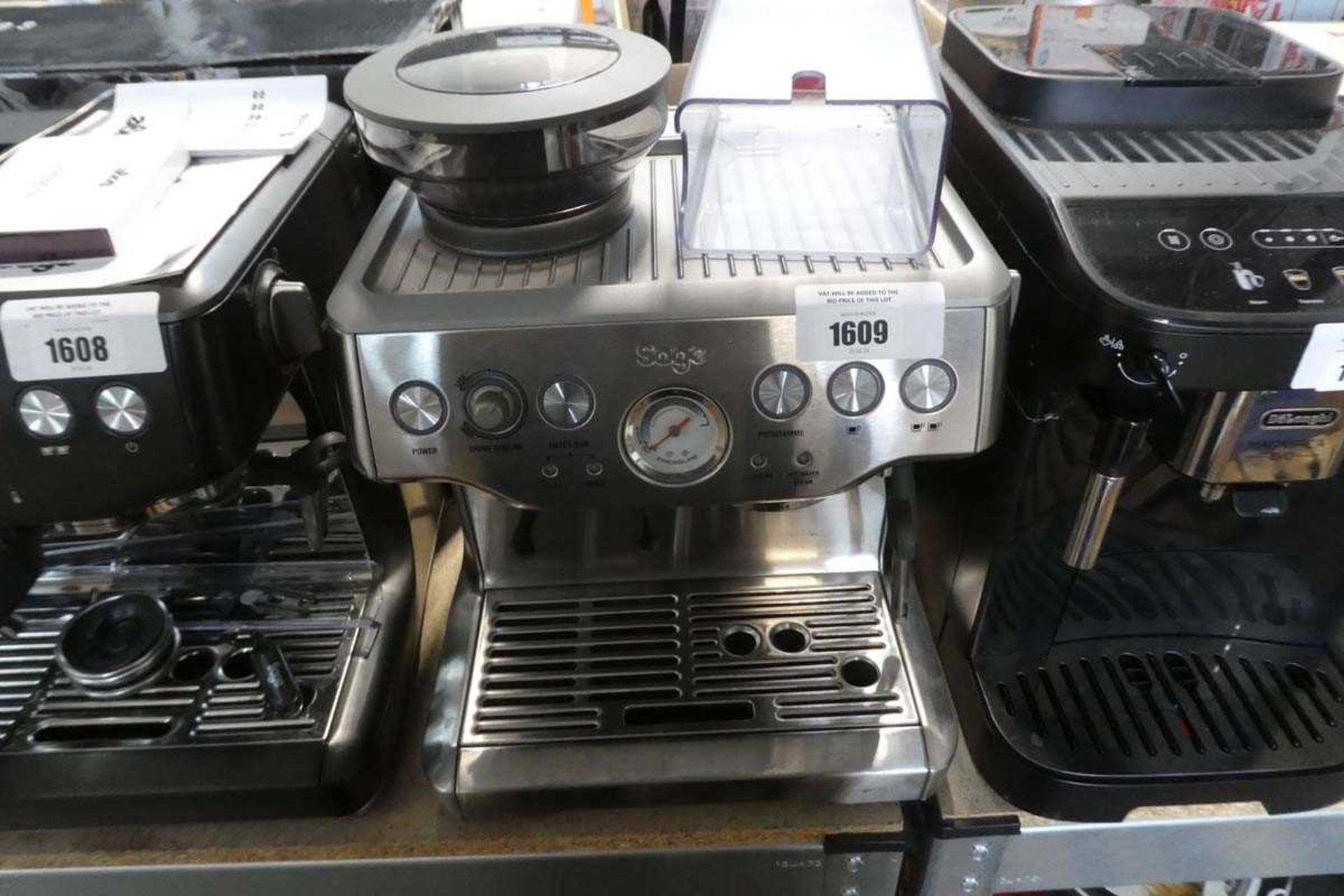 +VAT Sage Barista coffee machine, unboxed