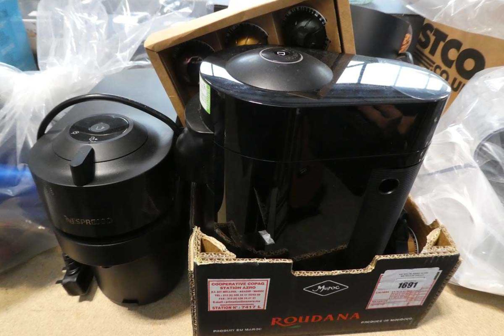 +VAT Collection of 3 unboxed coffee machines to include Nespresso