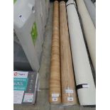 +VAT 3.3x2.9m roll of tan wood effect vinyl flooring