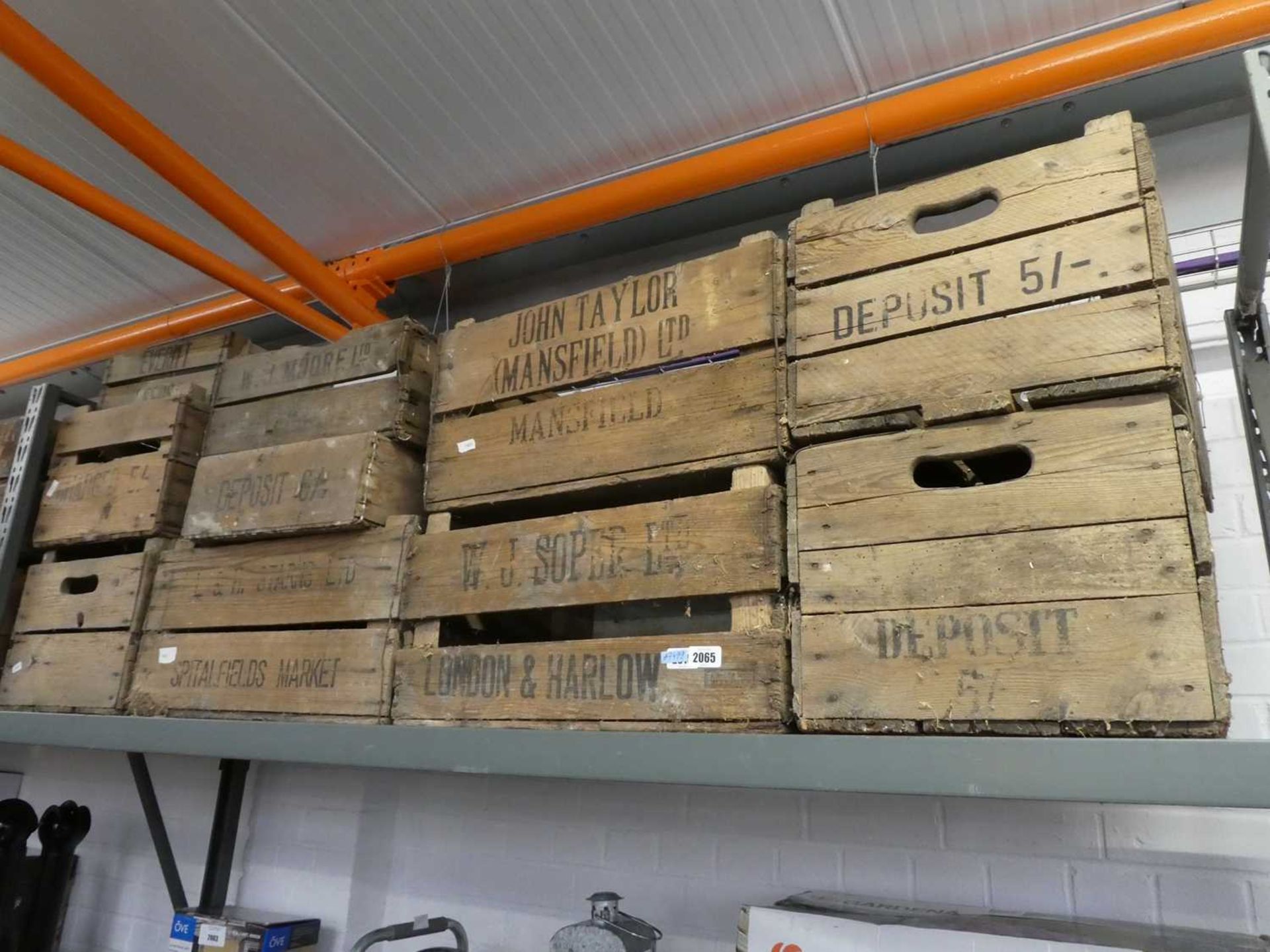 Large quantity of wooden fruit boxes, printed with various locations incl. Liverpool, Mansfield, - Image 2 of 3