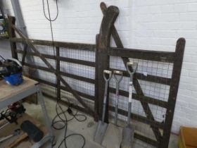 Large wooden farmyard style gate