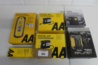 +VAT AA 4a intelligent battery charger with AA digital tyre pressure gauge, 2 AA digital air