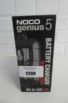 +VAT Boxed NOCO Genius 5 6V and 12V battery charger and maintainer
