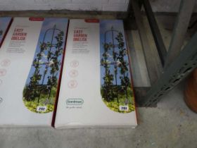 Boxed decorative easy 1.9m garden obelisk