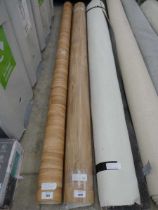 +VAT 2.7x3m roll of light brown wood plank vinyl flooring