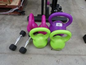 +VAT Quantity of various sized kettle bells