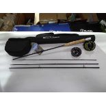 +VAT Jensen Zenith 9ft 5/6 weight fly rod with reel and line in case