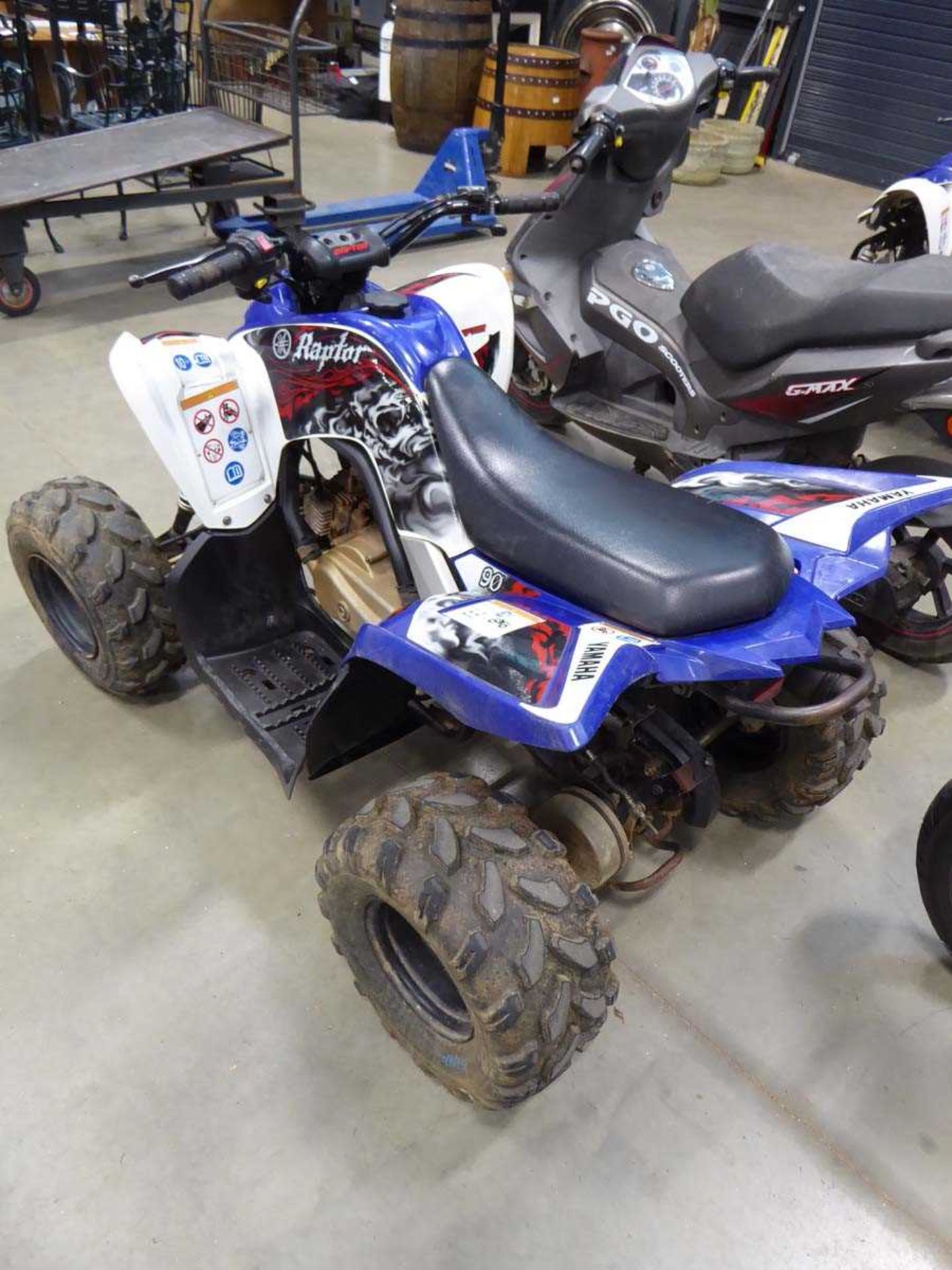 Yamaha 90cc Raptor petrol powered quad bike - Image 3 of 7