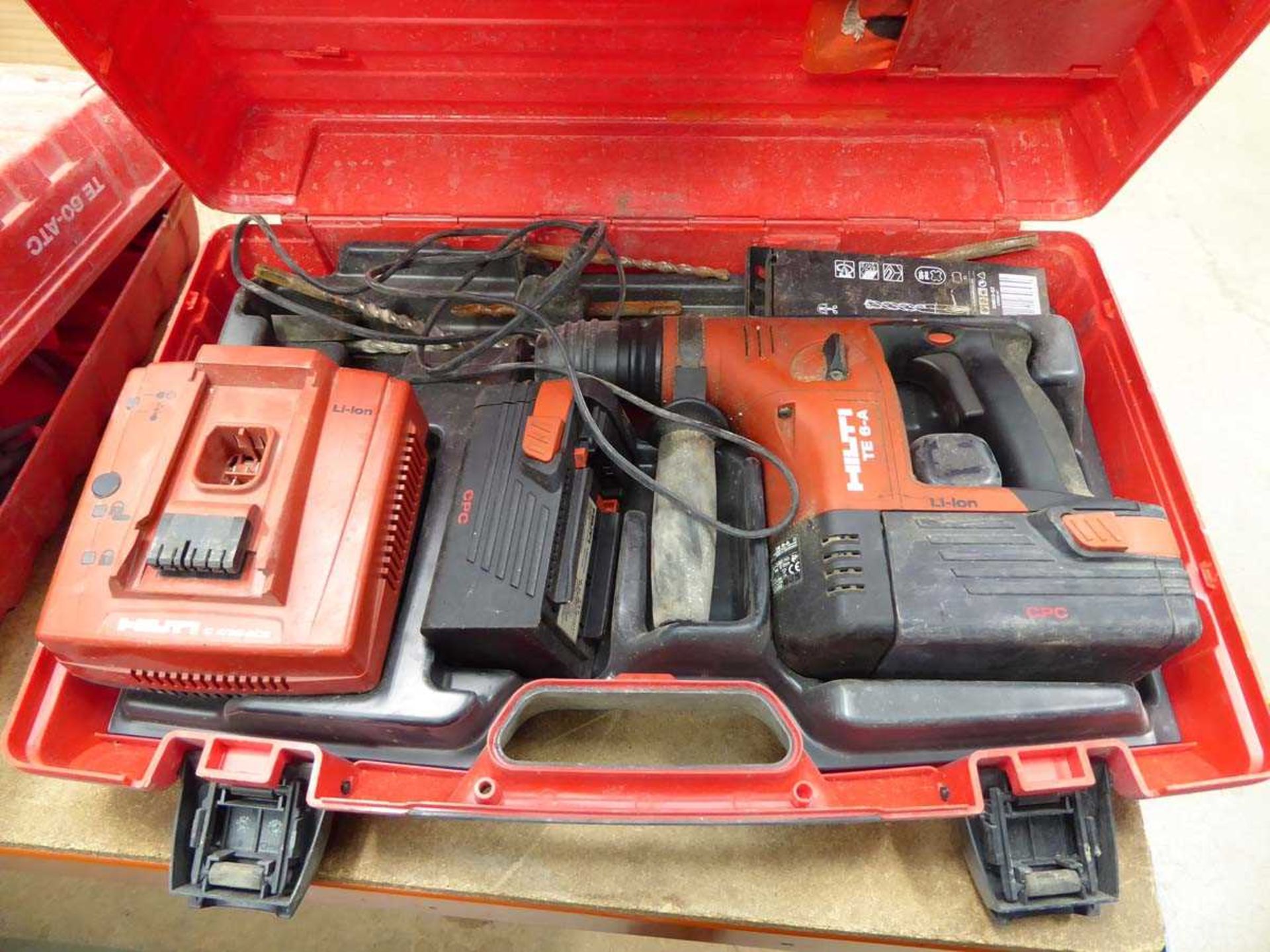 Hilti TE6A battery powered drill with 2 batteries and charger