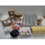 +VAT Quantity of 7 pin plugs, extension lead, rolls of insulation, door jammers, adhesive tapes etc