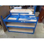 Blue multi shelf rack