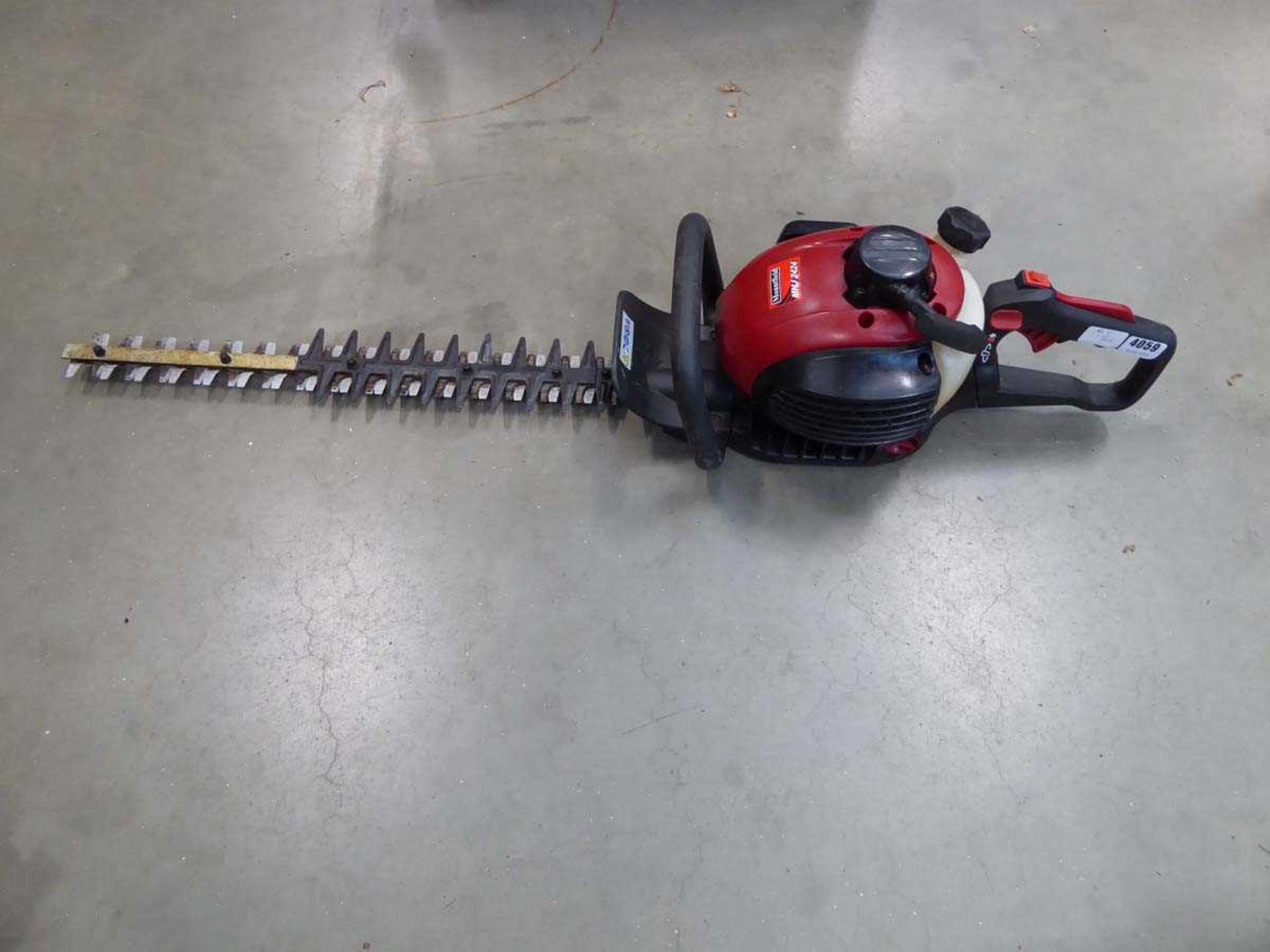 Mountfield red petrol powered hedge cutter