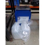 +VAT Large tub of Protease AP-30L chemical, and 2 bottles of acidic cleaning agent