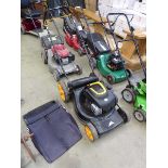 McCulloch petrol powered rotary mower with Mountfield grass box