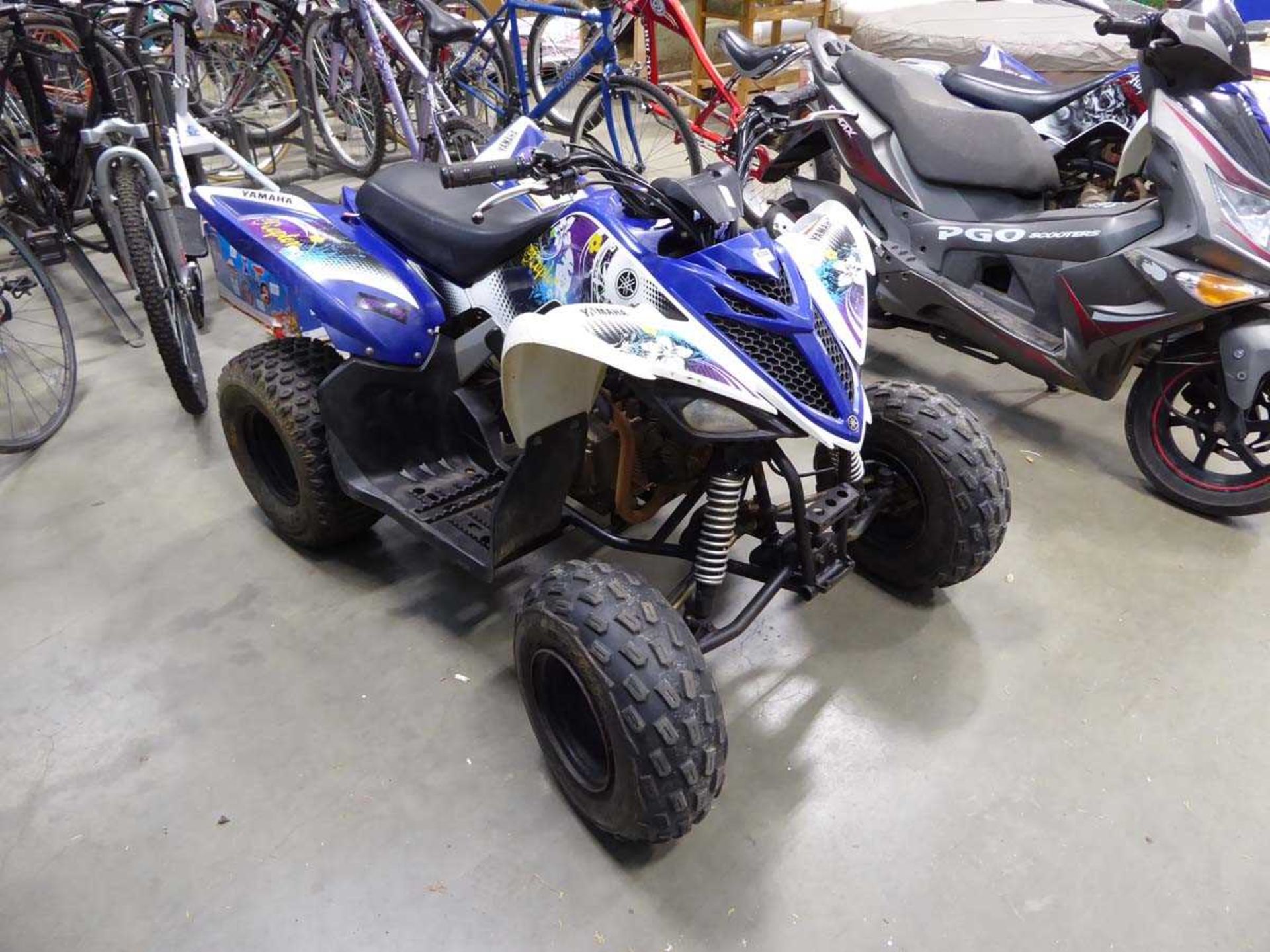 Yamaha 90cc Raptor petrol powered quad bike