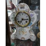 Floral patterned French clock