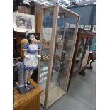 Glazed double door display cabinet Generally good condition - has a key