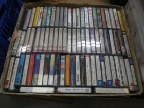 Box containing tape cassettes