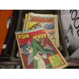 Box containing children's comics