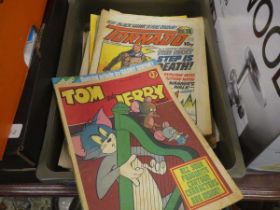 Box containing children's comics