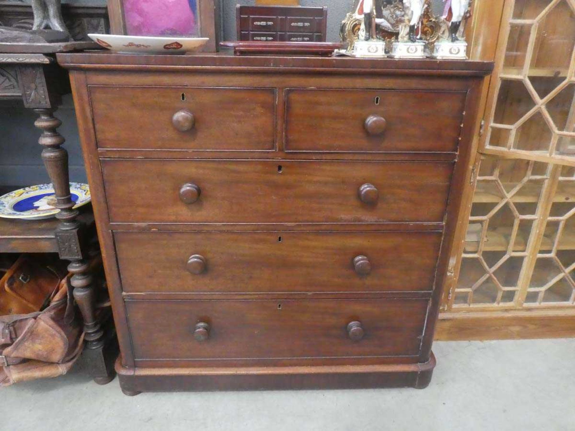 Victorian chest of 2 over 3 drawers