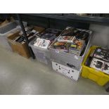 6 x boxes containing a large quantity of video cassettes