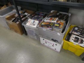 6 x boxes containing a large quantity of video cassettes