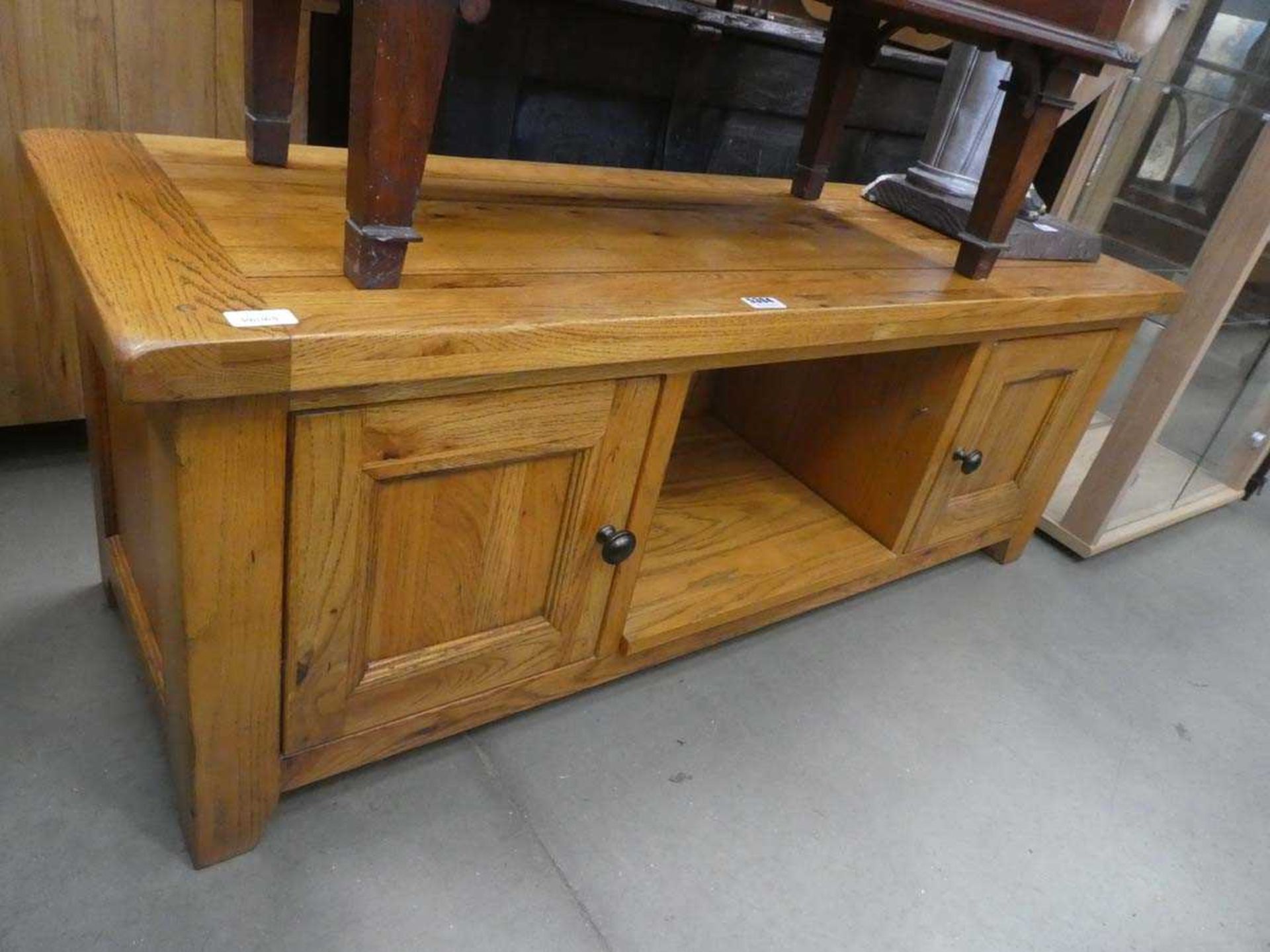 Contemporary oak entertainment stand