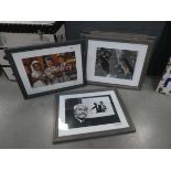 7 framed and glazed photographic prints, waitresses, eagle, kingfishers, ballerina and others