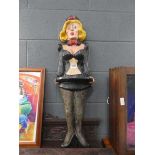 Fiberglass figure of 'the serving girl'