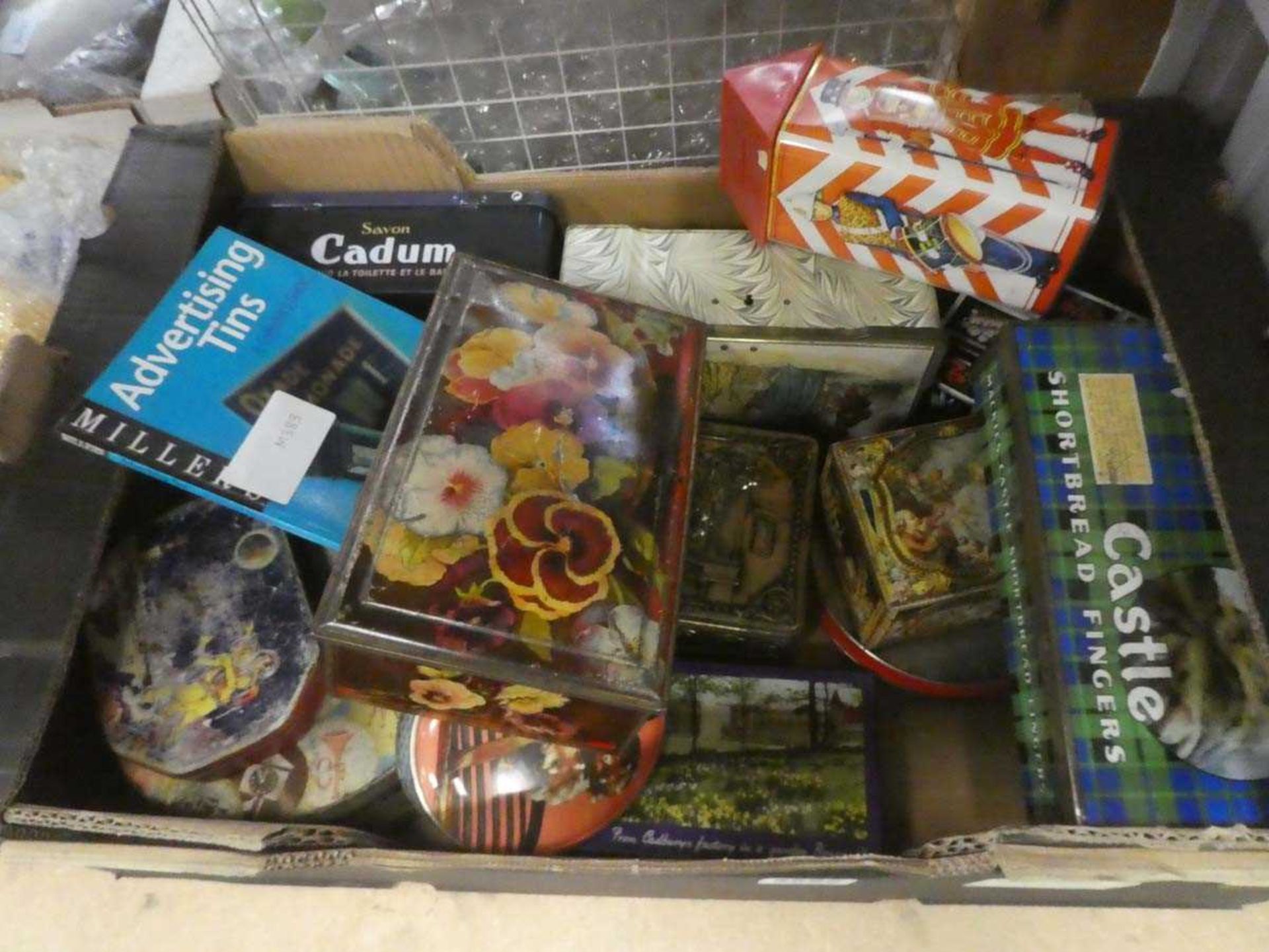 2 boxes containing vintage tins - Image 2 of 3