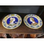 Pair of Italian wall plates