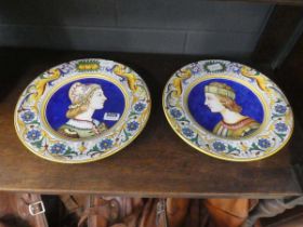 Pair of Italian wall plates