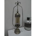 Metal and glazed battery lantern, af