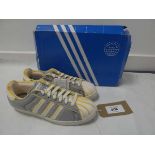 +VAT Boxed pair of Adidas cozy superstar trainers in grey / yellow size UK10