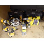 +VAT Dewalt tool kit consisting of drill, impact drive, torch, circular saw, jigsaw complete with