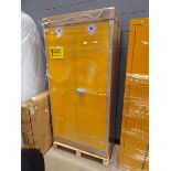 Large yellow 2 door stationery cupboard
