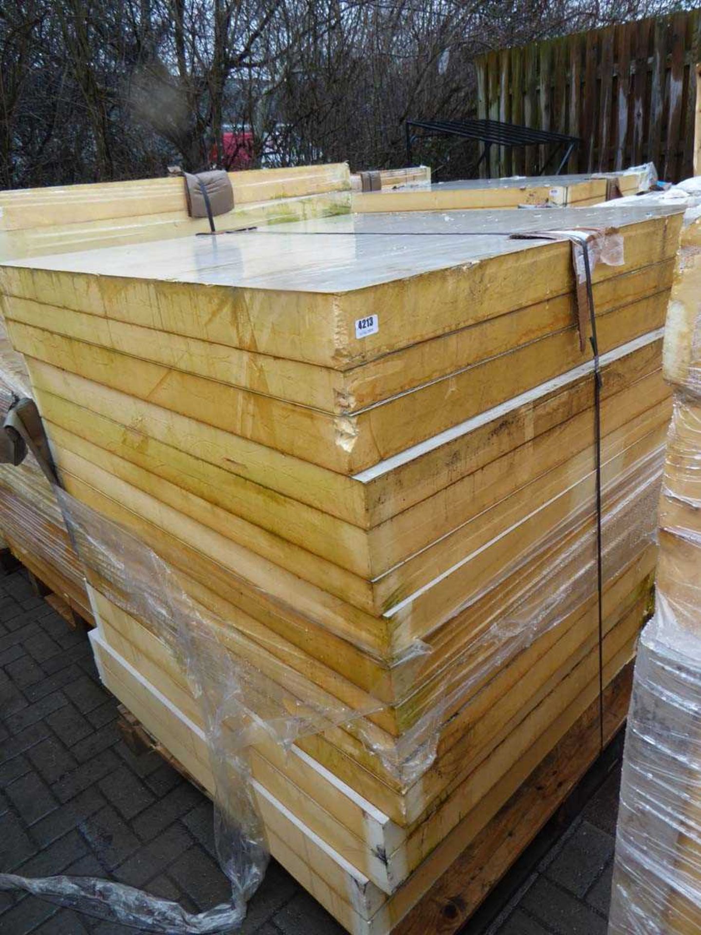 Pallet of tapered Celotex insulation board