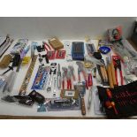 +VAT Assorted tooling including combination spanners, coupler sets, pliers, Victorinox pen knife,