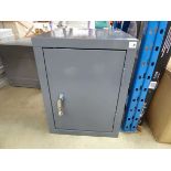 Small grey metal cabinet