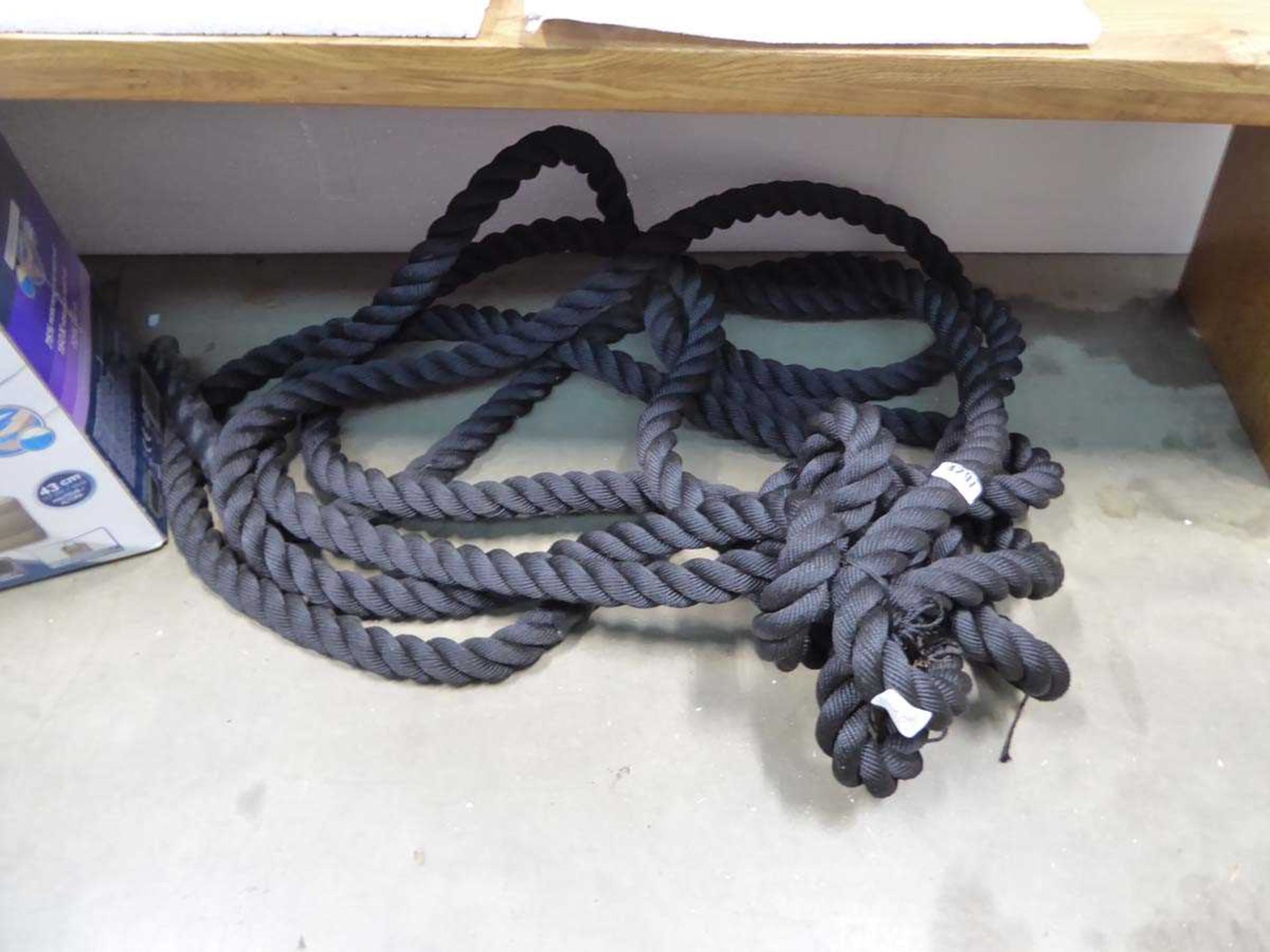 Large black exercise rope